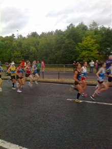 Shona Fletcher Elite start Great North Run 2013. 