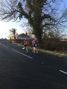 Ken Harker and Shona Fletcher. Northern Road Race Championships, Clitheroe 10k 2014. Shona 3rd lady. 